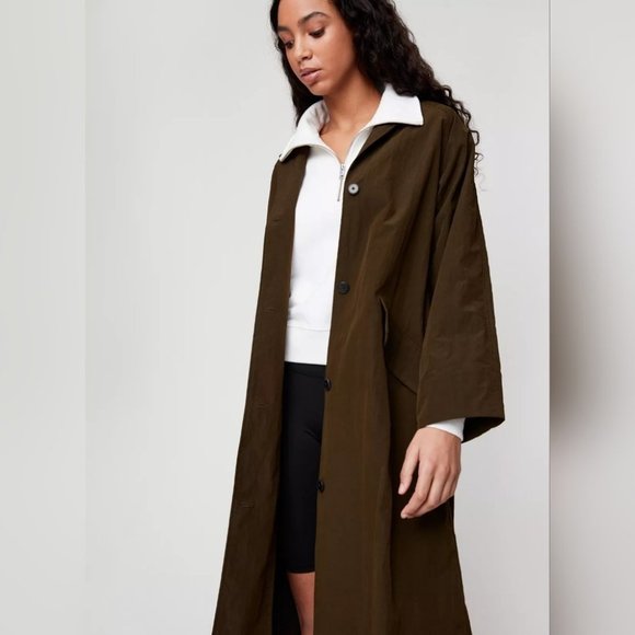 Babaton Jackets & Blazers - Aritzia babaton Skylar trench coat moss green size small